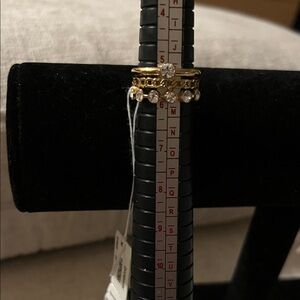 New Elegant Gold  Women's Ring with Crystal Accents Symphonia